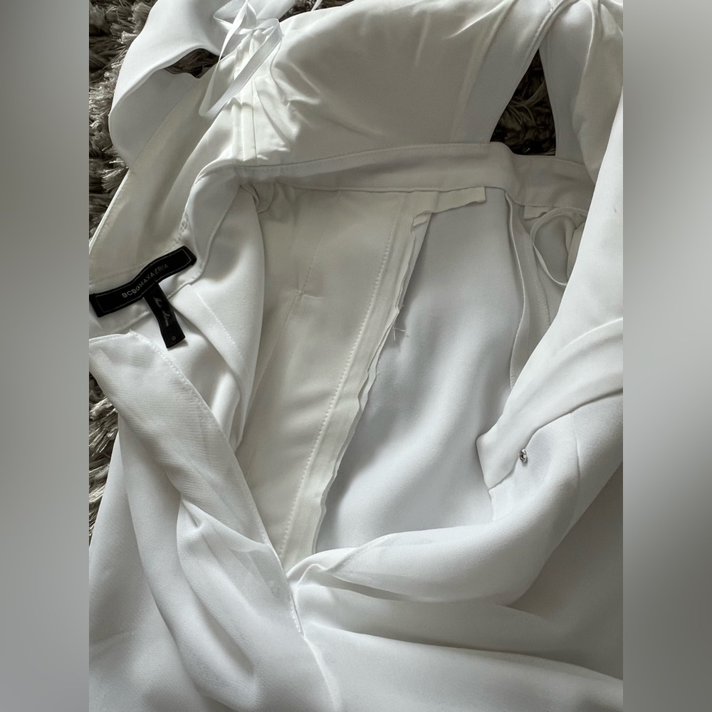 BCBGMAXAZRIA Josselyn Halter Jumpsuit – White | Size 0 - Picture 11 of 16